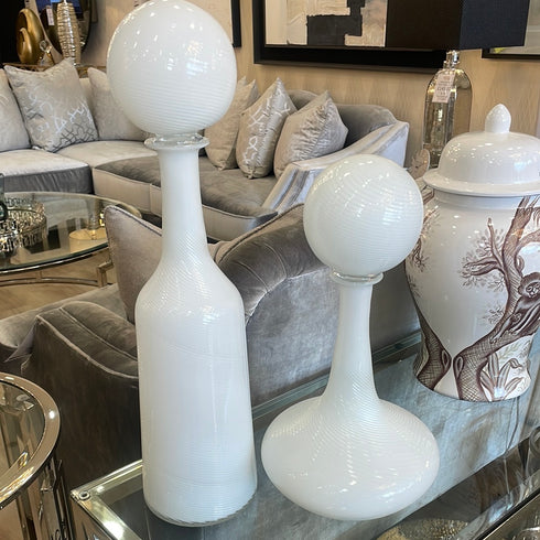 White Glass Bottle